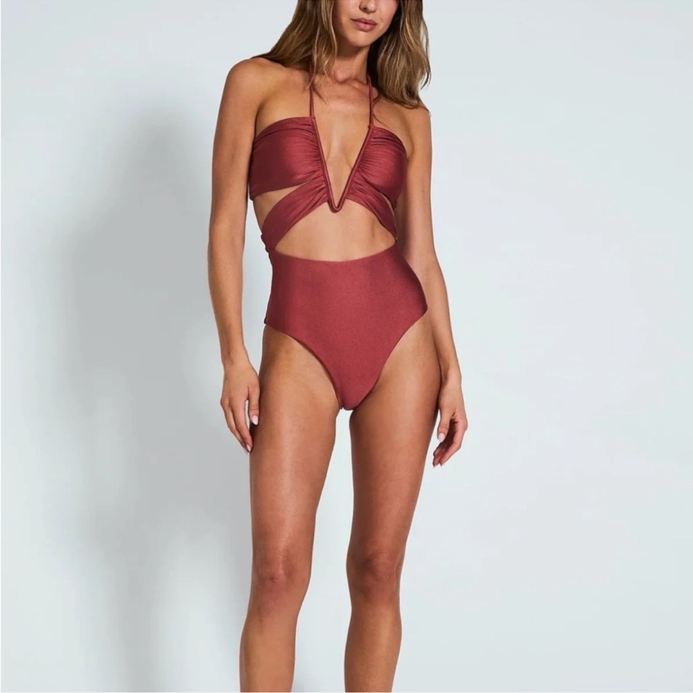 DEVON WINDSOR Cassidy One-Piece Swimsuit in Rosewood